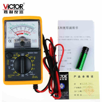 胜利仪器(VICTOR)胜利VC7001高性能高精度机械指针万用表袖珍便携多用表表 VC7001标配+鳄鱼夹