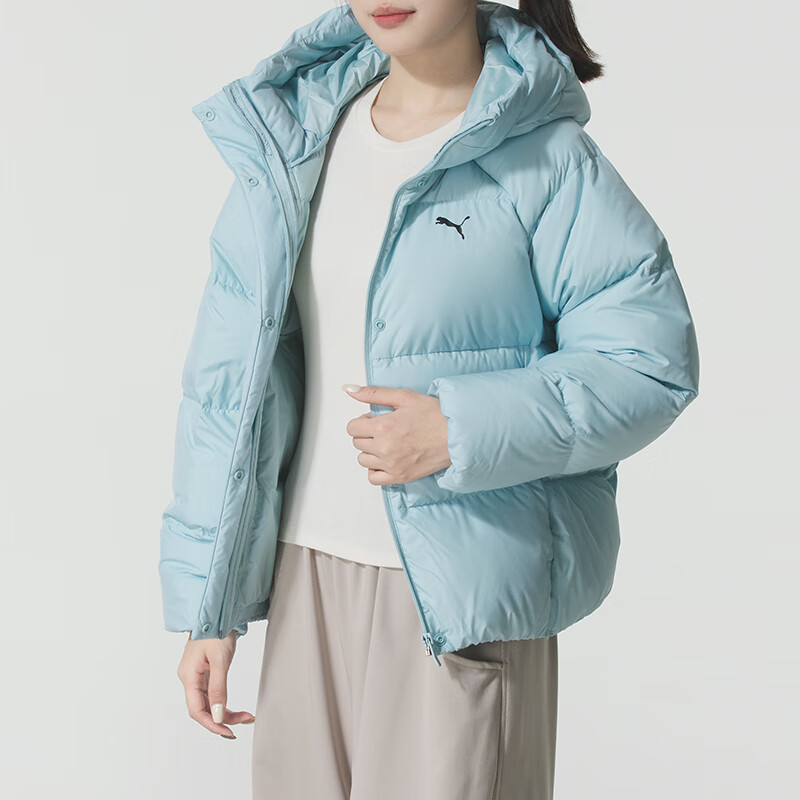 彪马(PUMA)羽绒服女装新款日常通勤连帽防风羽绒外套防寒保暖运动休闲服691045-47 ZP高清大图