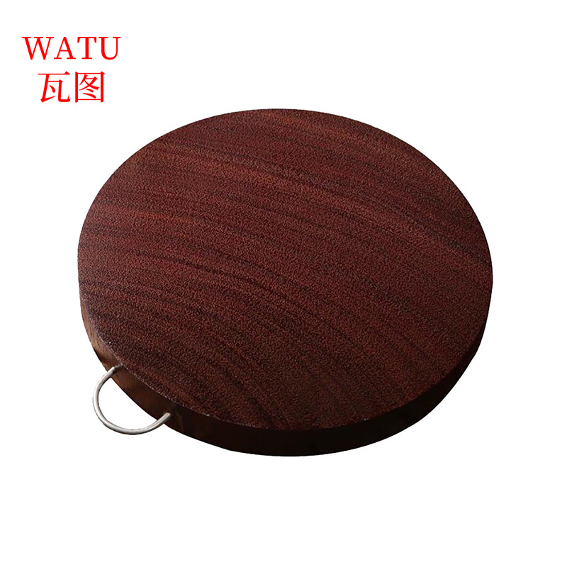 瓦图 圆形砧板 铁木砧板46*5钢圈高清大图