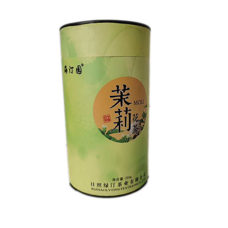 海汀园 绿汀茉莉花茶闵毫250g 桶高清大图