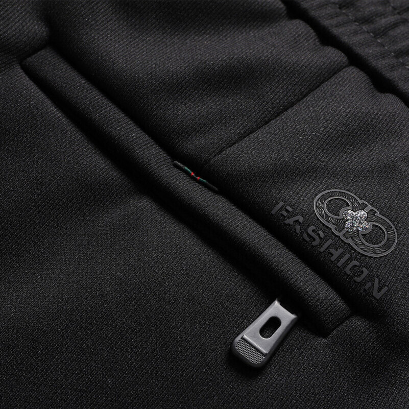 休闲卫裤男抽绳松紧腰春秋季直筒宽松运动长裤子青年韩版男裤潮高清大图