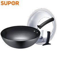 苏泊尔(SUPOR)臻铁真不锈炒锅 家用炒锅炒菜锅可立锅盖导热快受热均匀防刮耐磨锅具 FC30U5 30cm