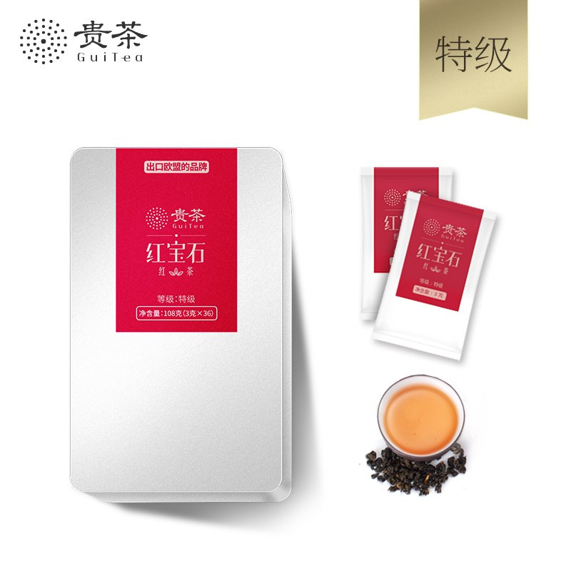 晋唐 贵茶红宝石高原红茶3g*36袋/铁盒装108g