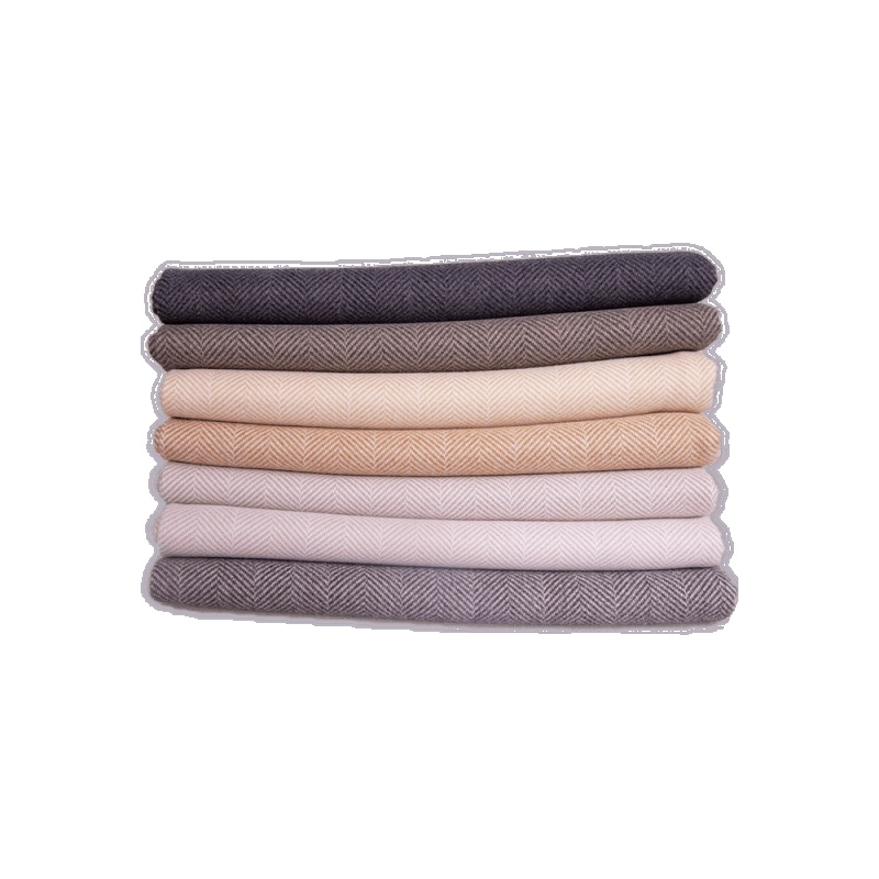 家柏饰(CORATED)人字纹毛呢布料服装面料衣服大衣裤子秋冬加厚仿羊毛单面呢子布料 海蓝(半米价)高清大图