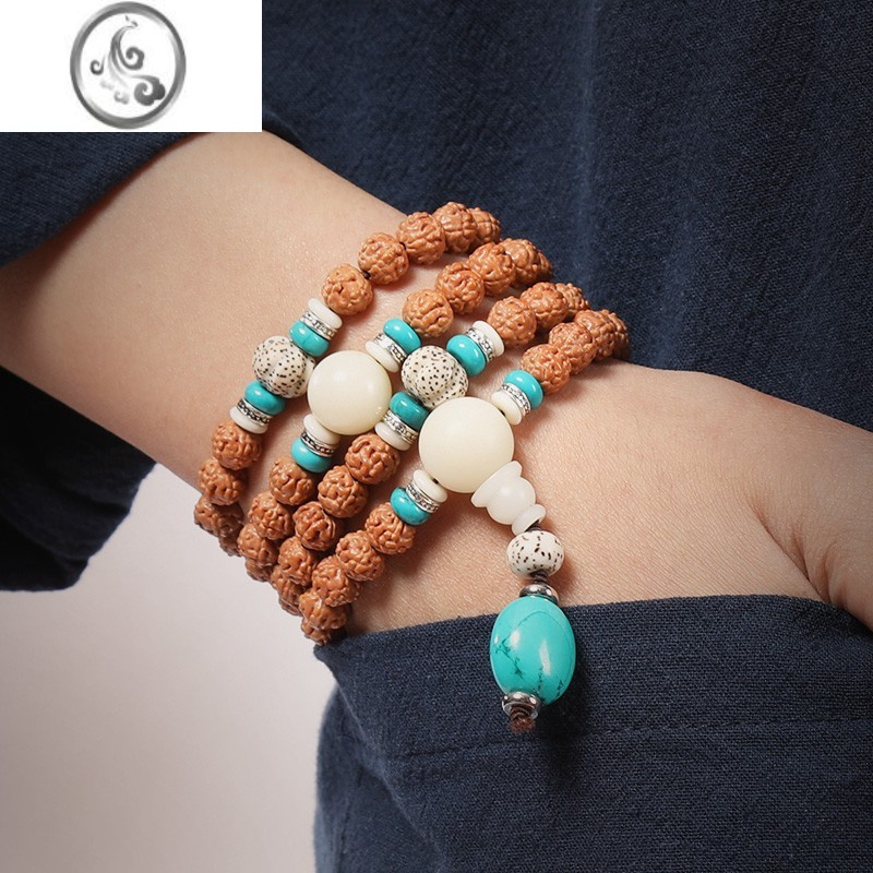 jimi印尼108颗小金刚菩提手串男士盘玩佛珠项链精品菩提子文玩手链女