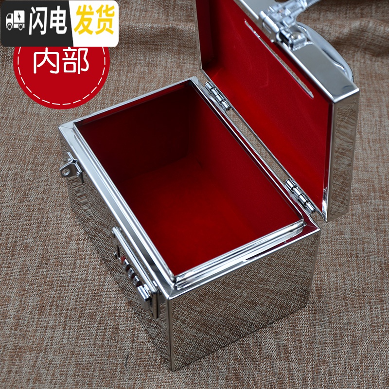 三维工匠超大号只进不出存钱罐成人不锈钢创意储蓄罐密码储钱罐纸币投币箱 8万单锁罐[一面照片一面字]单锁高清大图