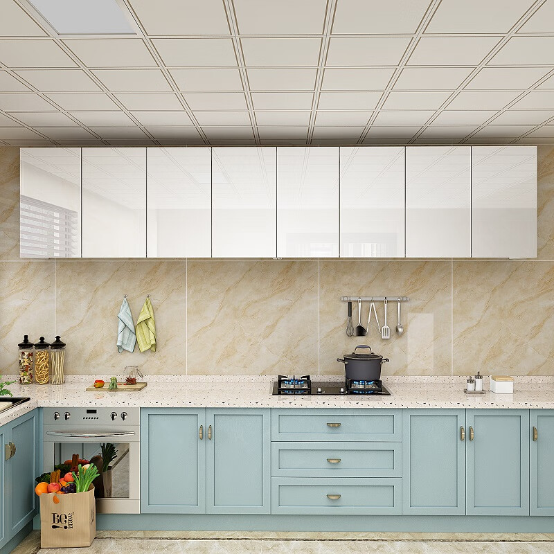 质凡厨房吊柜墙壁柜挂墙式顶柜 4100*500*700mm含安装高清大图