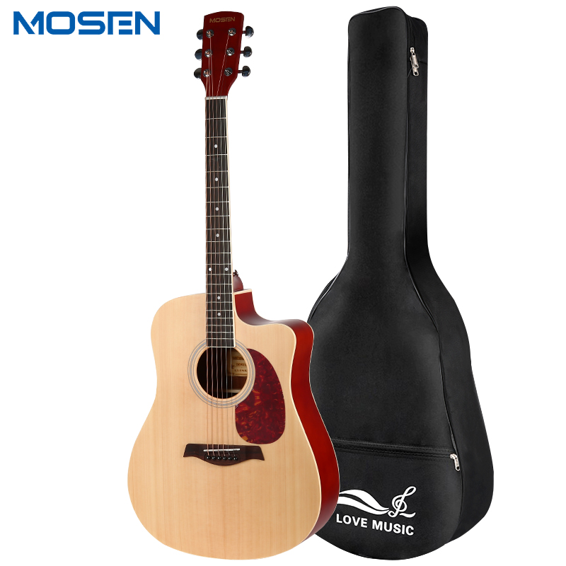 莫森(mosen) DC41-D单板民谣吉他初学者面单木吉他 新手入门吉它 【升级单板】41寸