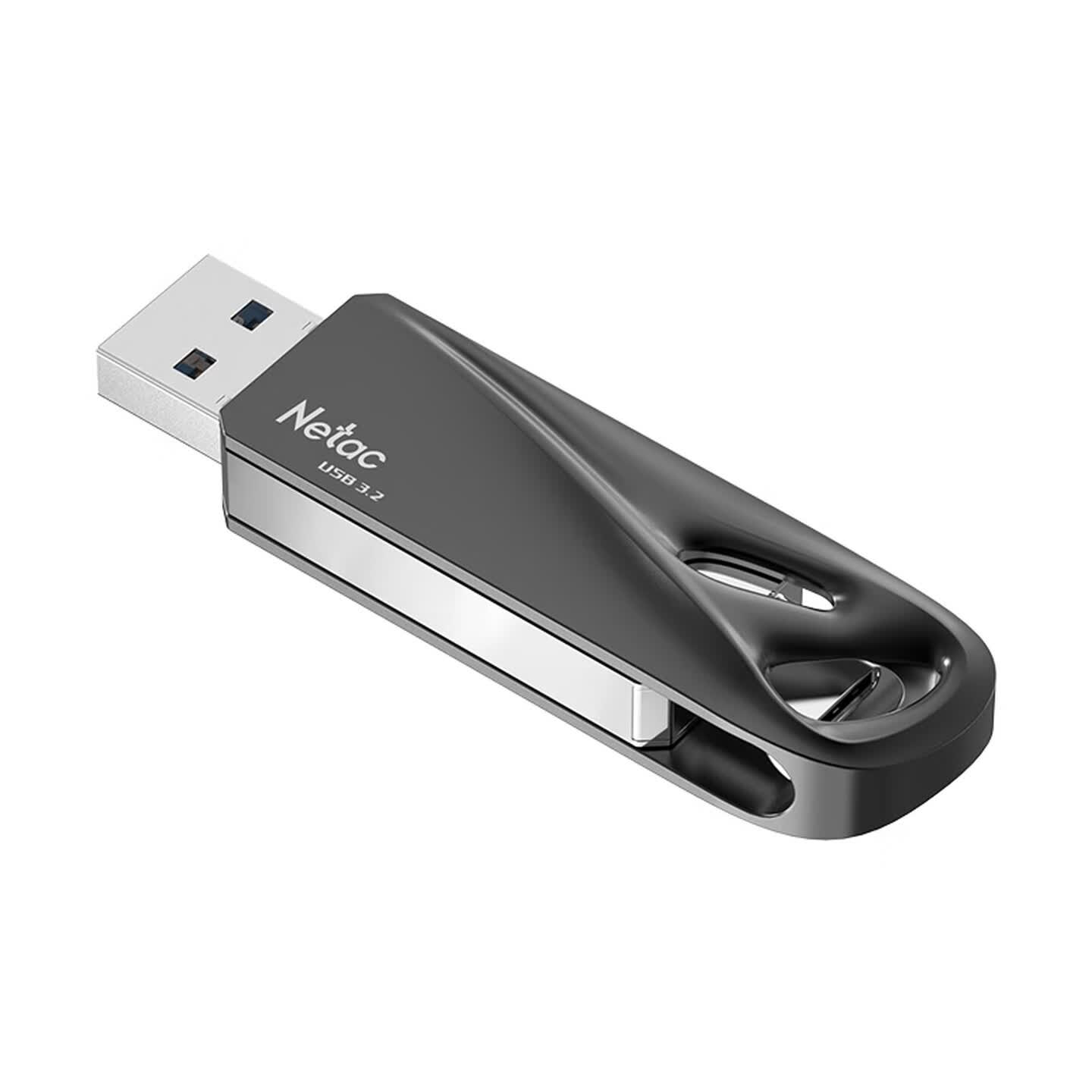 朗科(Netac)US28-32GB 国产多功能U盘 银黑色 USB 3.2+Type-C高清大图