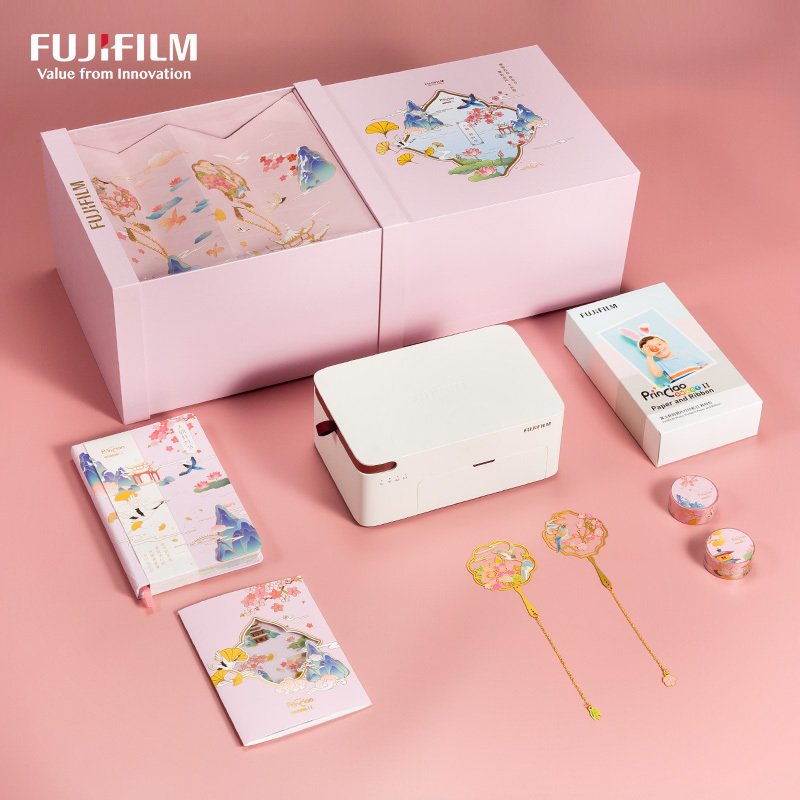 富士(FUJIFILM)PSC2D 小俏印限量国风礼盒 官方标配 送女友送闺蜜生日纪念日礼物 手机无线照片打印机照片冲印机(内置电池版)