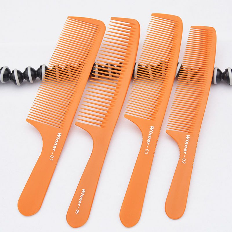 发廊专业超薄剪发梳平头梳男发梳发型师电木苹果梳美发梳子理发梳 #电