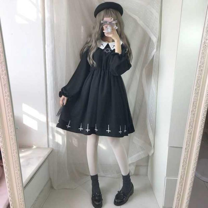 洛丽塔全套lo裙洋装公主裙 日常女学生连衣裙系洋装lolita软妹可爱萝莉裙洛丽塔裙子全套暗黑