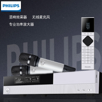 飞利浦(PHILIPS)CSS6002K家庭ktv点歌机音响套装影院家用三合一功放 6寸白色音箱