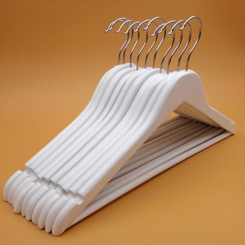 白色木衣架服装店晾衣架酒店ciaa衣挂衣服架衣撑裤夹木质衣架
