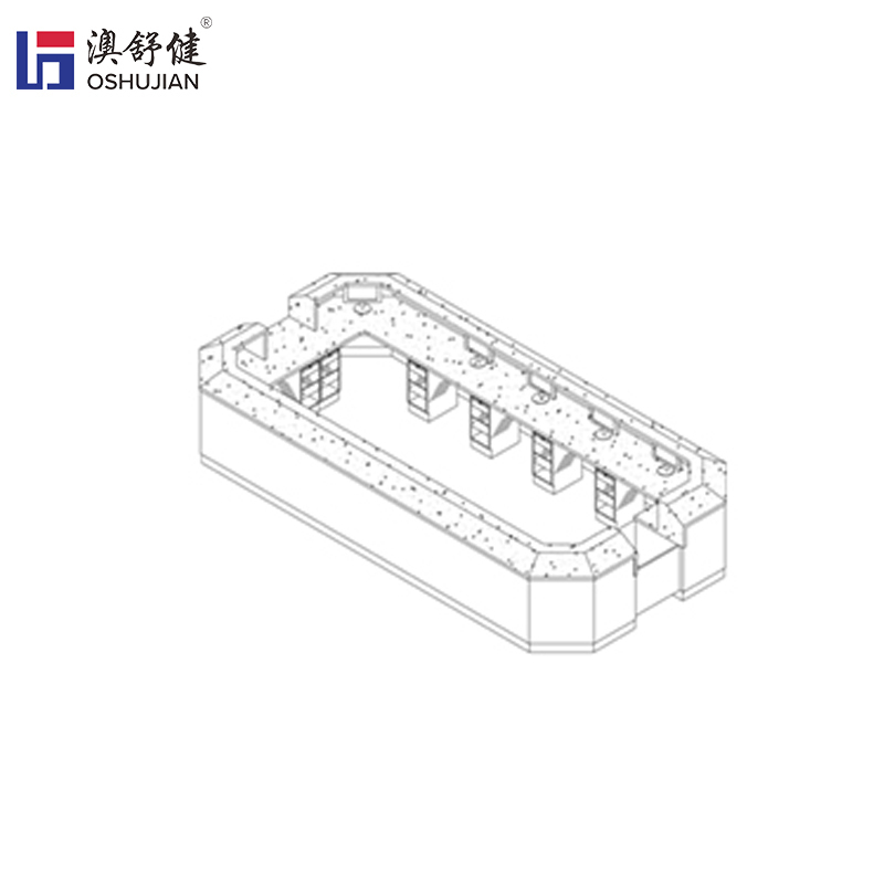 澳舒健方形高铁站前台接待台引导台柜台简约工作站咨询服务台 SJGT01 一米