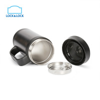乐扣乐扣(lock&lock)办公室保温杯男女不锈钢咖啡马克杯便携泡茶保温杯LHC4030B(400ml)黑色