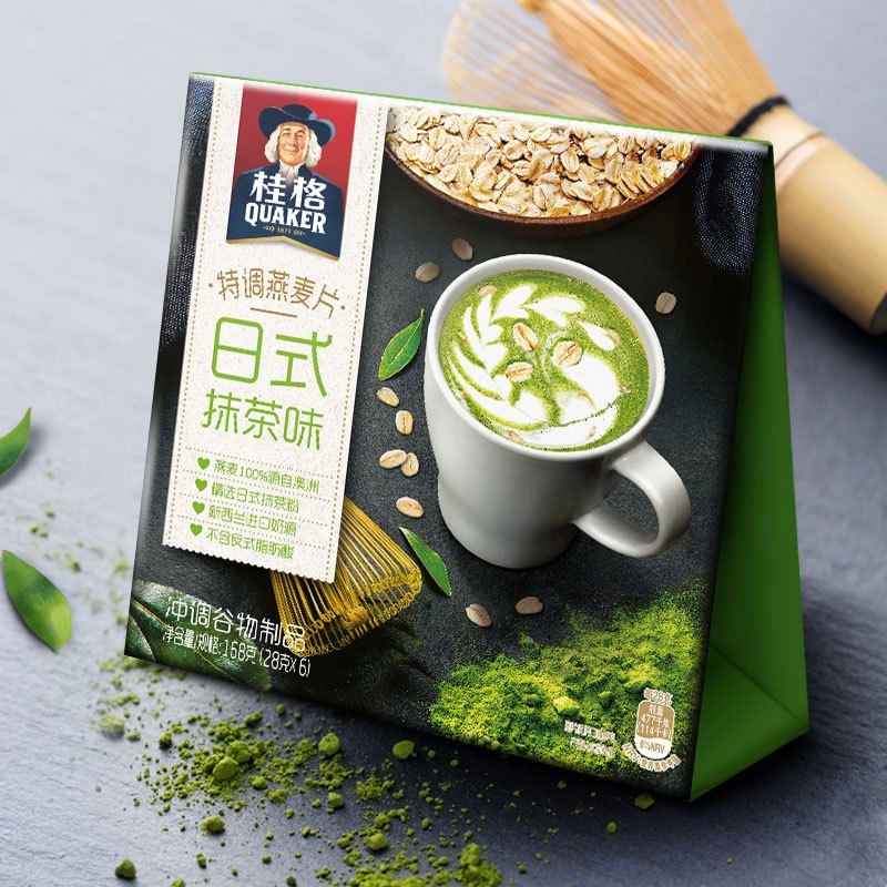 桂格特调燕麦片日式抹茶味168克（28克*6包）