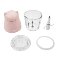 美的（Midea）辅食绞肉机 LZ20Easy201A 婴儿宝宝辅食 迷你料理机 家用搅拌机蔬果泥绞馅碎菜碎肉机 粉红色