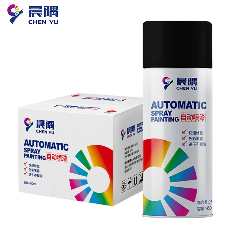 晨隅自喷漆 黑12瓶/箱高清大图