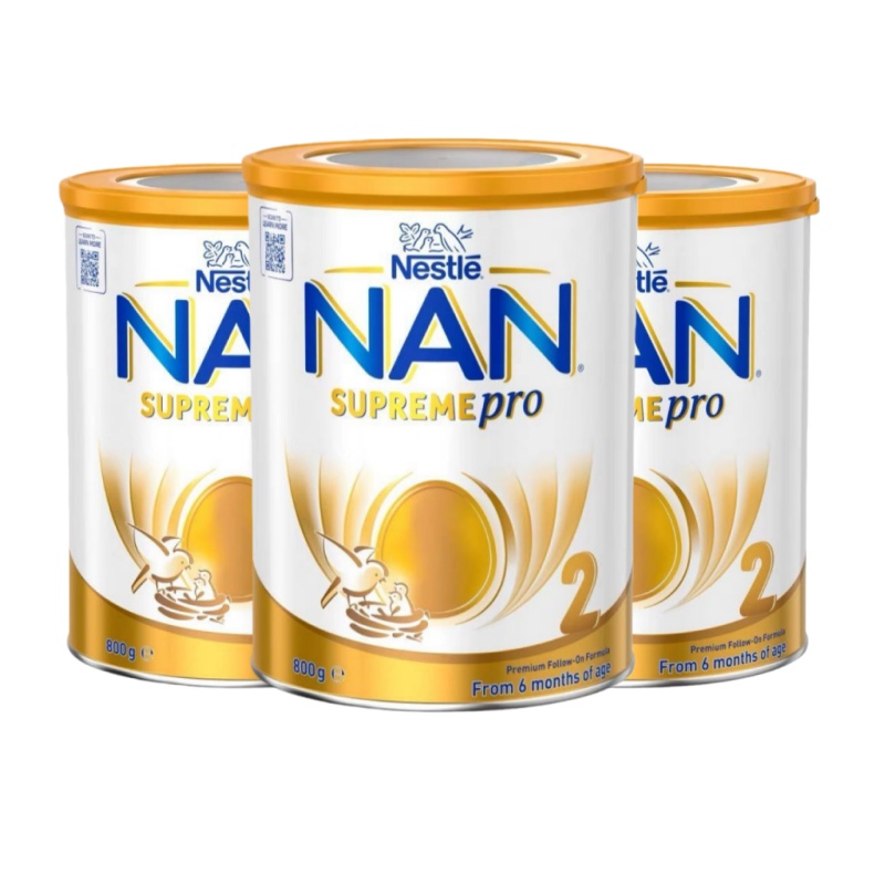 【3罐装】Nestle/雀巢 NAN能恩金装 HA适度水解 宝宝奶粉 2段 6~12月 800g 防过敏