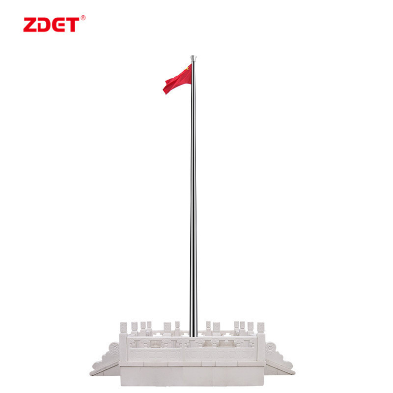 ZDET 旗杆 上口80mm*下口201mm*厚2.8mm*13.09m 304白钢 含组件及预埋件 定制款(套)