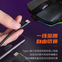 [华为认证]达尔优-EM901-有线无线双模鼠标-黑色- 办公家用编程游戏竞技充电式支持宏编辑