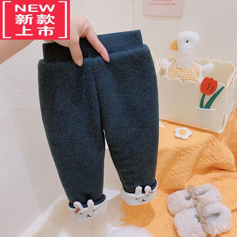 可莉允童装女童2022冬装加厚棉一件过冬打底裤女宝宝外穿保暖棉裤子保暖裤图片