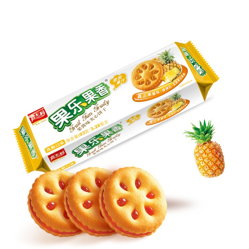 嘉士利果乐果香凤梨味果酱夹心饼干93g
