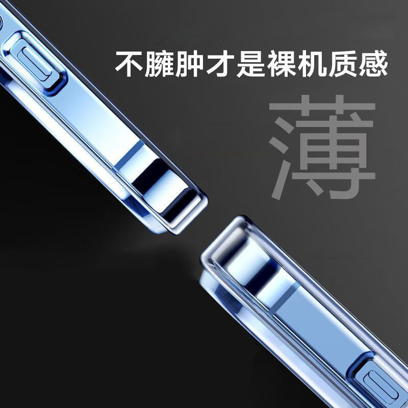 圣幻 适用苹果iPhone16手机壳苹果16promax玻璃苹果16plus透明防摔软边防摔套