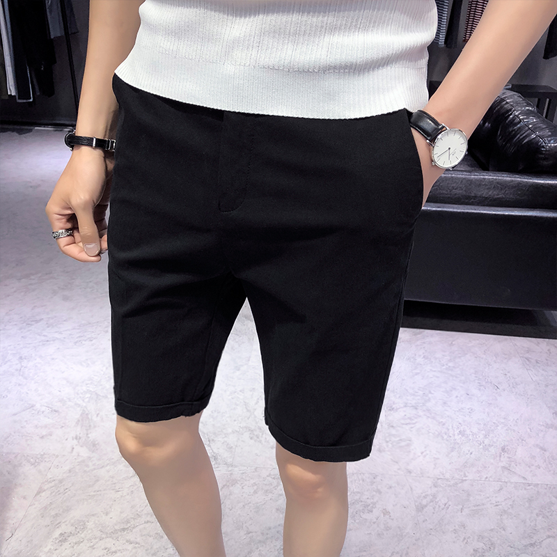五分男短裤夏款新款男士休闲裤韩版时尚修身裤气质小脚裤中裤