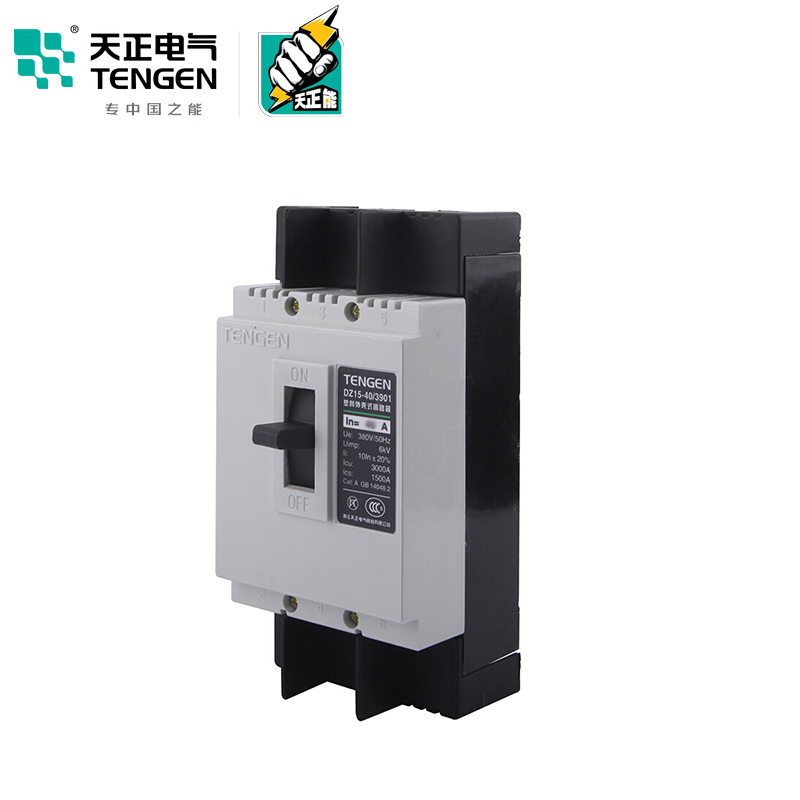 天正电气 DZ15-40 3KA 热磁式 32A 3P 手动 固定式 380V 01040030041 塑壳断路器