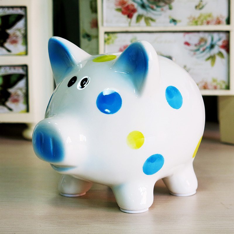 ushop儿童节礼物陶瓷卡通可爱小猪存钱罐储蓄罐桌面家居摆件