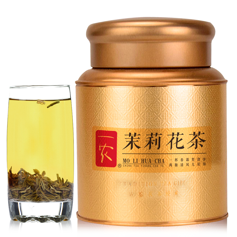 一农 特级茉莉花茶150g/罐 2罐送礼袋 绿茶茉莉花