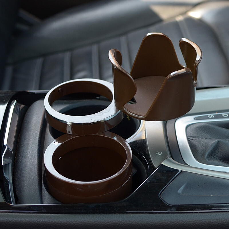 多功能汽车水杯架车载杯架车用饮料架烟灰缸手机支架旋转眼镜夹黑色
