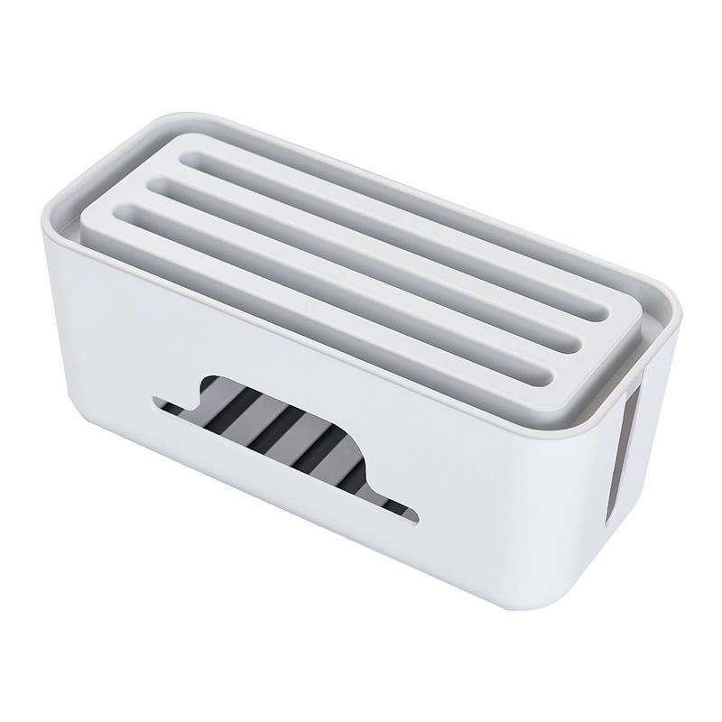 电线收纳盒排插理线盒插座电线电源线箱盒充电线电脑线集线盒灰色视频