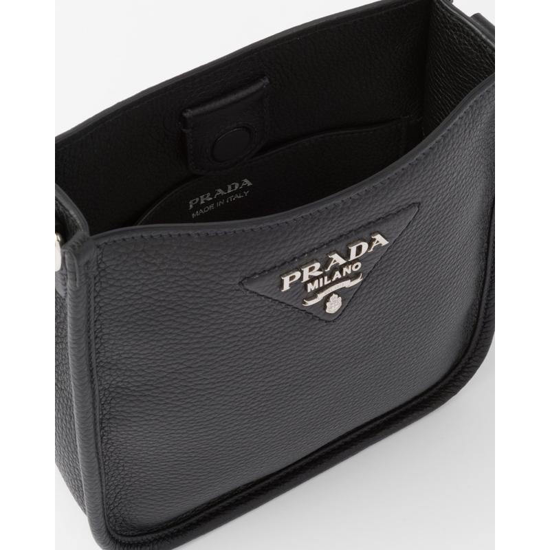 普拉达(PRADA)女士迷你徽标单肩包金属配件可拆卸肩带实用百搭配高清大图