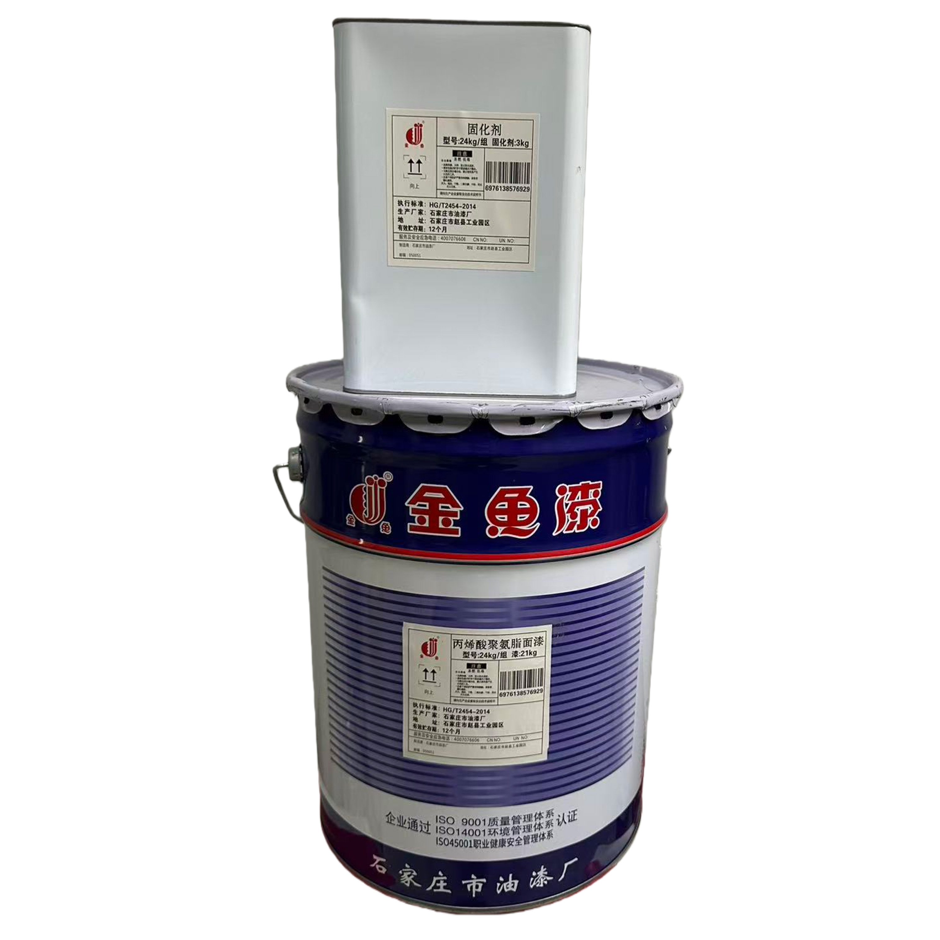 金鱼 丙烯酸聚氨酯面漆(漆21kg:固化剂3kg) 24kg/组 组高清大图