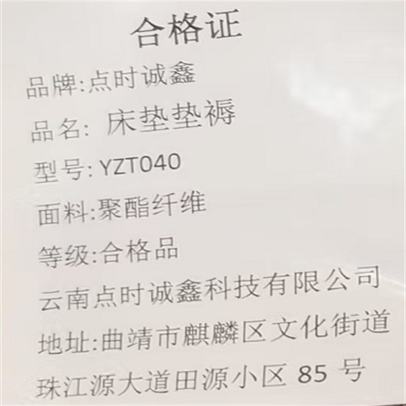 点时诚鑫 床垫垫褥 YZT040 件高清大图
