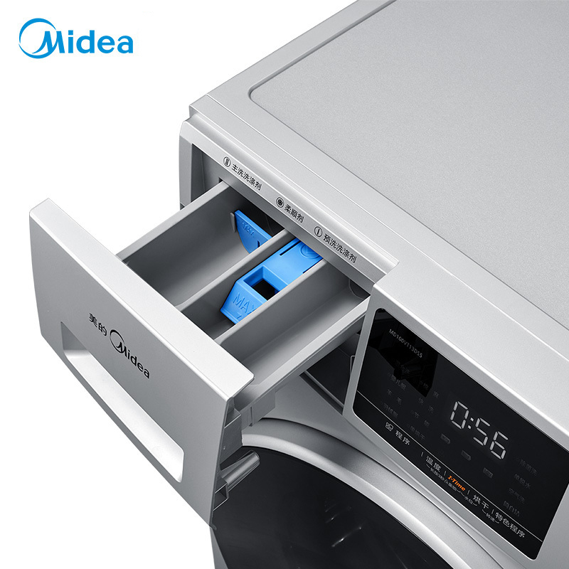 美的(Midea)MD100VT13DS5 10公斤全自动变频洗干一体机 滚筒洗衣机 干衣机 祛味空气洗 家用老虎银