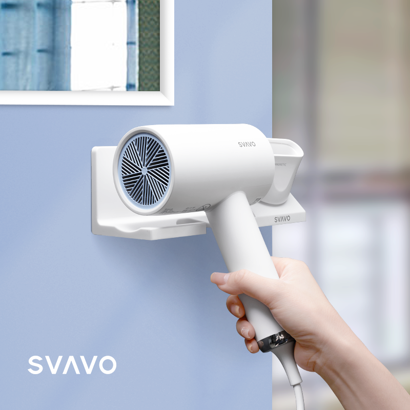 瑞沃(SVAVO) 电吹风机家用大功率1800W宿舍壁挂式负离子吹风筒酒店宾馆干发器免打孔壁挂式风筒 WIS-高清大图