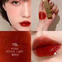[玫瑰礼盒]圣罗兰(YSL)全新方管口红滋润1966暖棕红+圆管80血腥玛丽