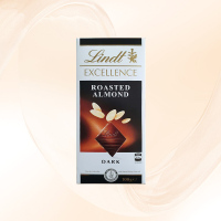 LINDT瑞士莲特醇排装杏仁黑巧克力100G