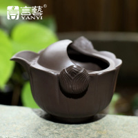 言艺(yanyi) 快客杯 紫砂茶具 一壶一杯 荷韵快客杯