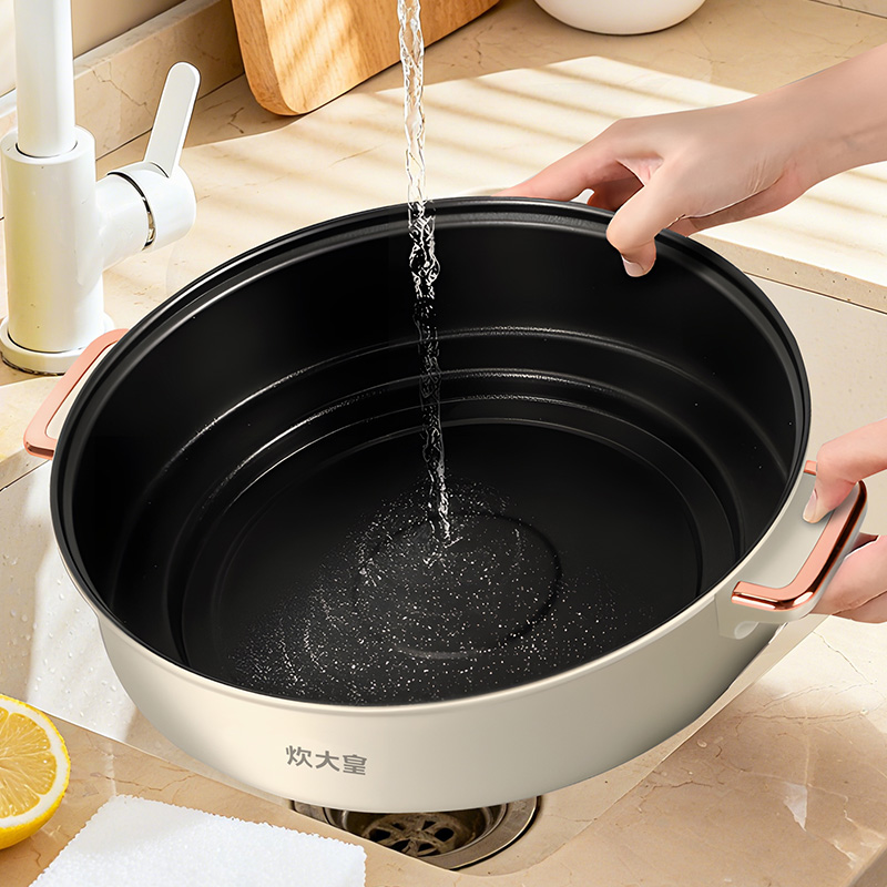 炊大皇COOKER KING多功能三层复合锅具50019系列大容量易洁不粘健康烹饪好帮手高清大图