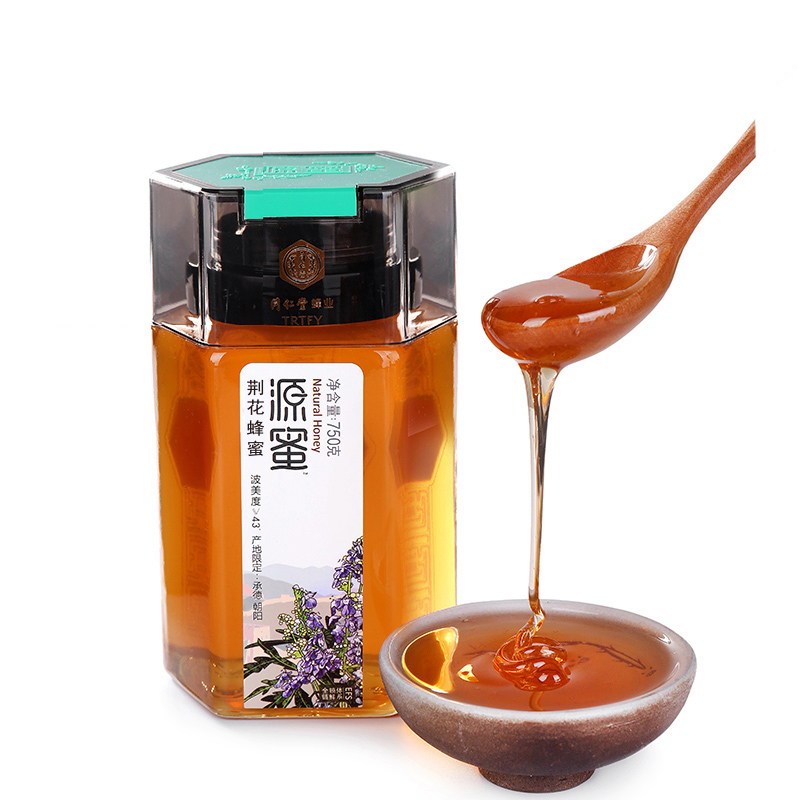 北京同仁堂蜂业荆花蜂蜜750g/瓶 天然农家自产土百花蜂蜜 其他蜜天然滋补蜂蜜荆条蜂蜜 波美度 ≥43° 瓶装液态蜜