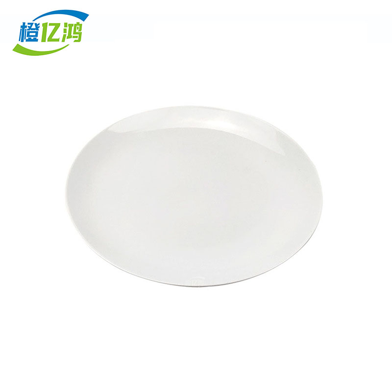橙亿鸿 纯白陶瓷浅盘碟子/个高清大图