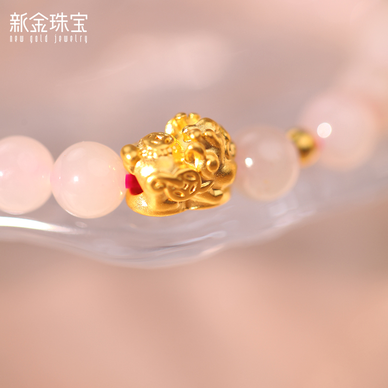 新金黄金手镯/手链/脚链藕粉貔貅报价_参数_图片_视频_怎么样_问答
