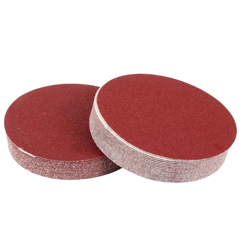 铁洋 背绒砂纸片 植绒砂纸片 5寸125mm 180目红砂 片高清大图