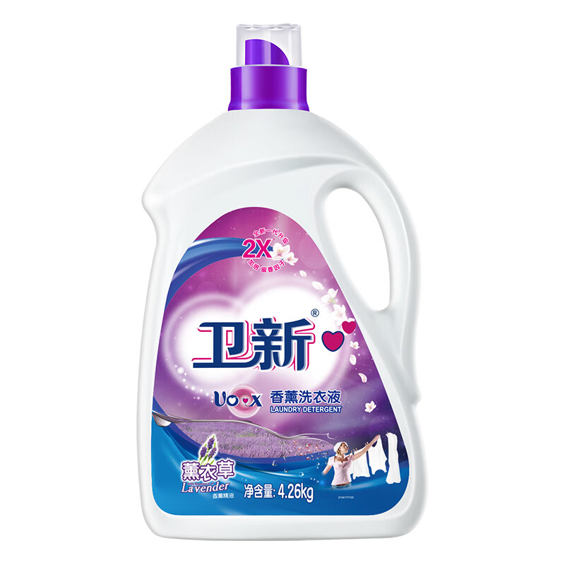 卫新香薰洗衣液薰衣草4.26kg 持久留香洁净去污渍柔顺护衣服机洗手洗高清大图