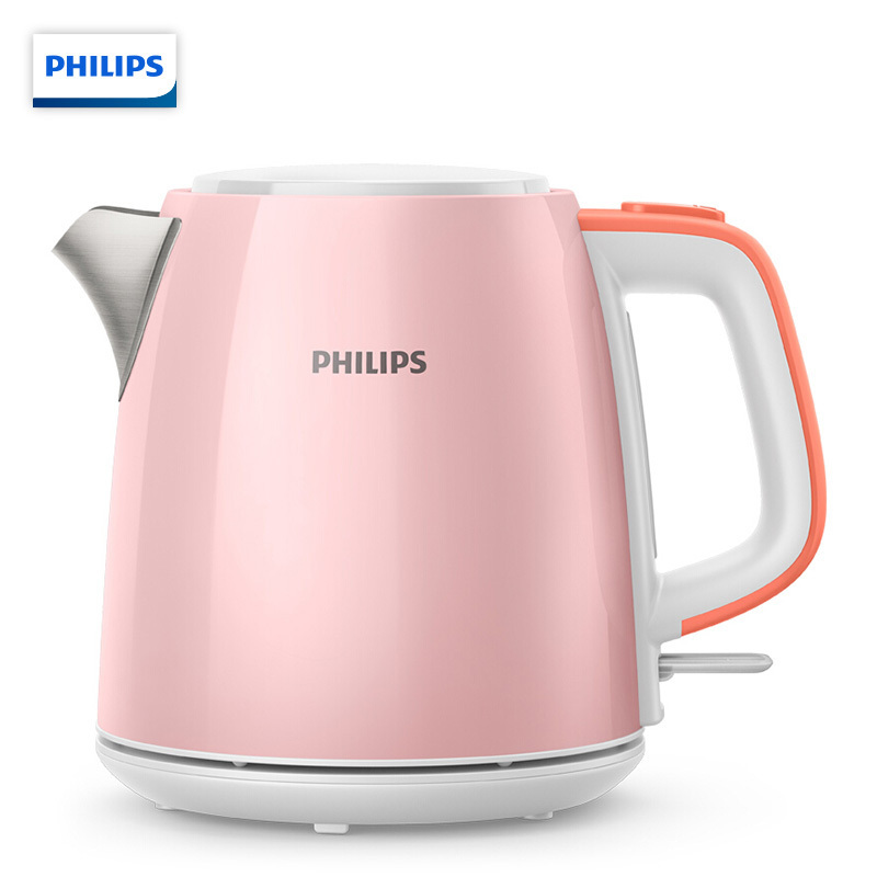 飞利浦PHILIPS电水壶热水壶电热水壶304不锈钢防干烧HD93481L迷你烧水壶粉色